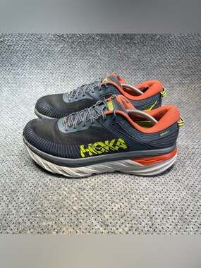 Hoka One One Bondi 7 Grey Running Shoes Size 12 Men’s